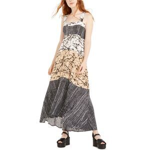 Just Hanging Womens Mixed print Maxi Dress, Black, NWT